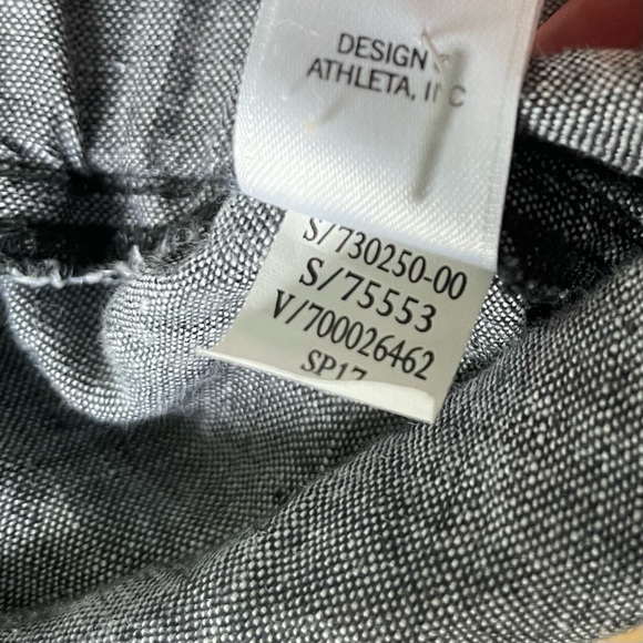 Athleta Bali heathered linen drawstring wide leg Pants 47157 - Picture 13 of 15